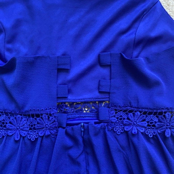 Blue Dress with Tie Up Back - Picture 3 of 3